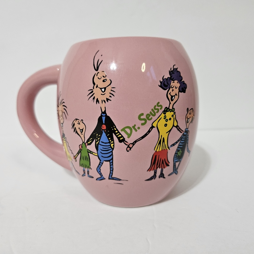 Dr. Suess Betty Lou Who and Family Pink Ceramic Oversized Coffee Tea Mug 18 oz